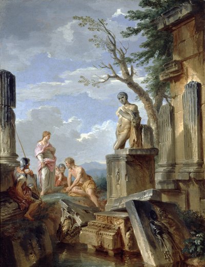 Ruïnes met een Sibylle en andere Figuren, c.1720 door Giovanni Paolo Pannini